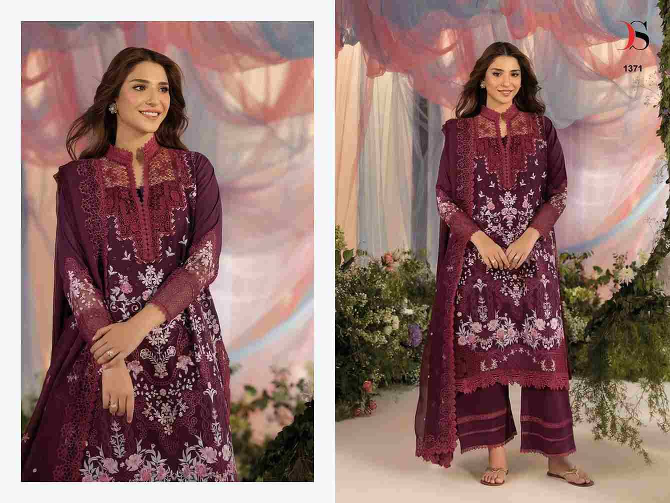 Sobia Nazir Luxury Lawn-25 By Deepsy Suits 1371 To 1376 Series Designer Pakistani Suits Beautiful Fancy Stylish Colorful Party Wear & Occasional Wear Pure Cotton Dresses At Wholesale Price