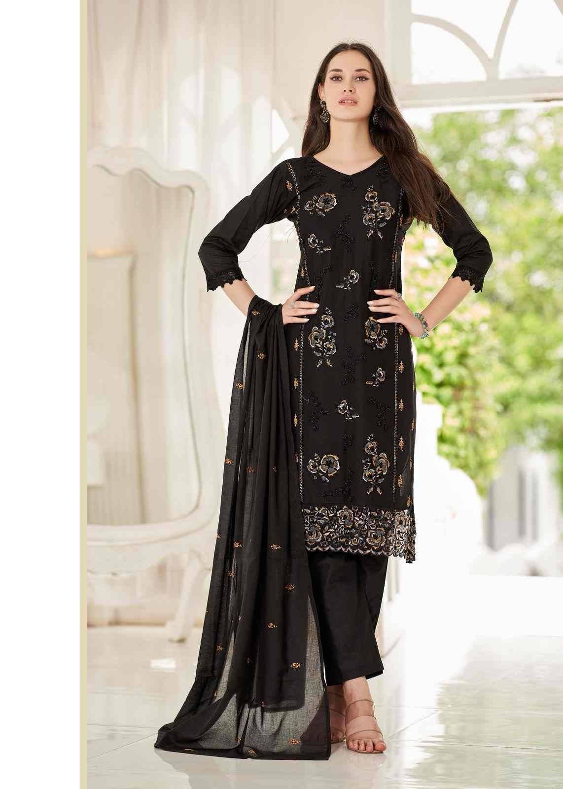 Zar-Dousi By Alok Suit 2817-18-01 To 2817-18-04 Series Beautiful Festive Suits Stylish Fancy Colorful Casual Wear & Ethnic Wear Pure Cambric Embroidered Dresses At Wholesale Price