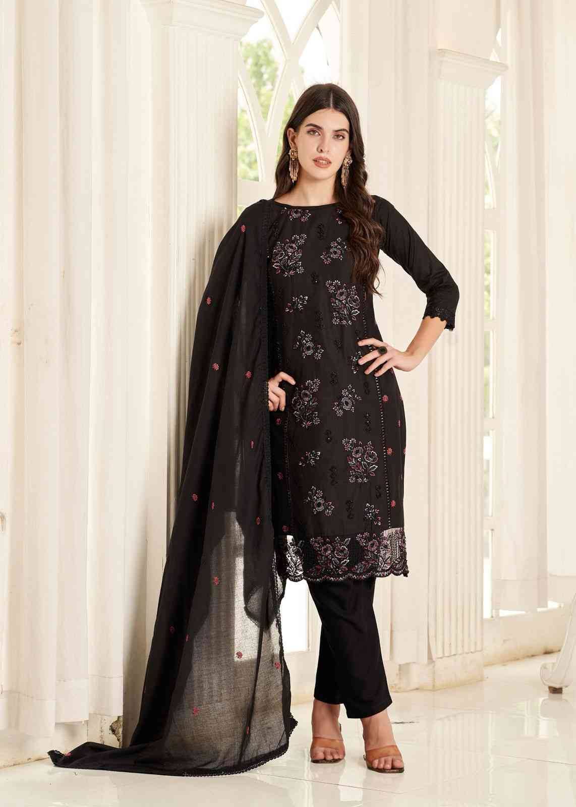 Zar-Dousi By Alok Suit 2817-18-01 To 2817-18-04 Series Beautiful Festive Suits Stylish Fancy Colorful Casual Wear & Ethnic Wear Pure Cambric Embroidered Dresses At Wholesale Price