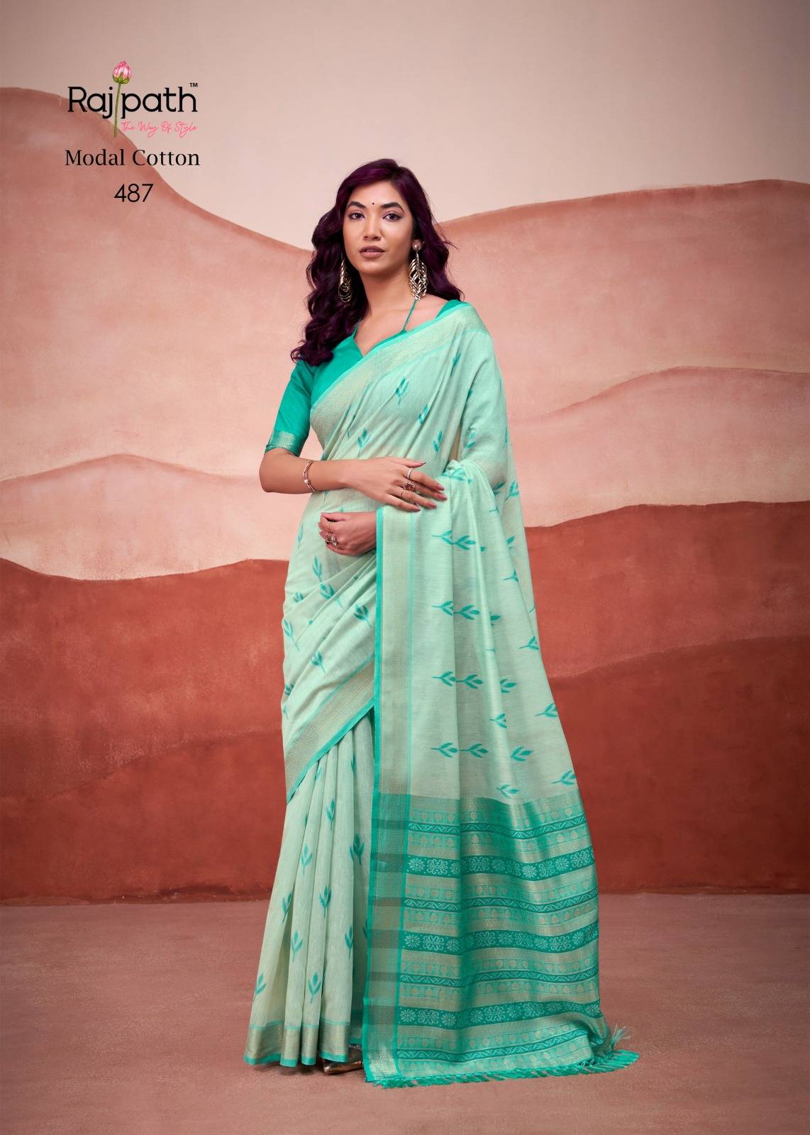 Mango Doli By Rajpath 486 To 491 Series Indian Traditional Wear Collection Beautiful Stylish Fancy Colorful Party Wear & Occasional Wear Modal Cotton Sarees At Wholesale Price