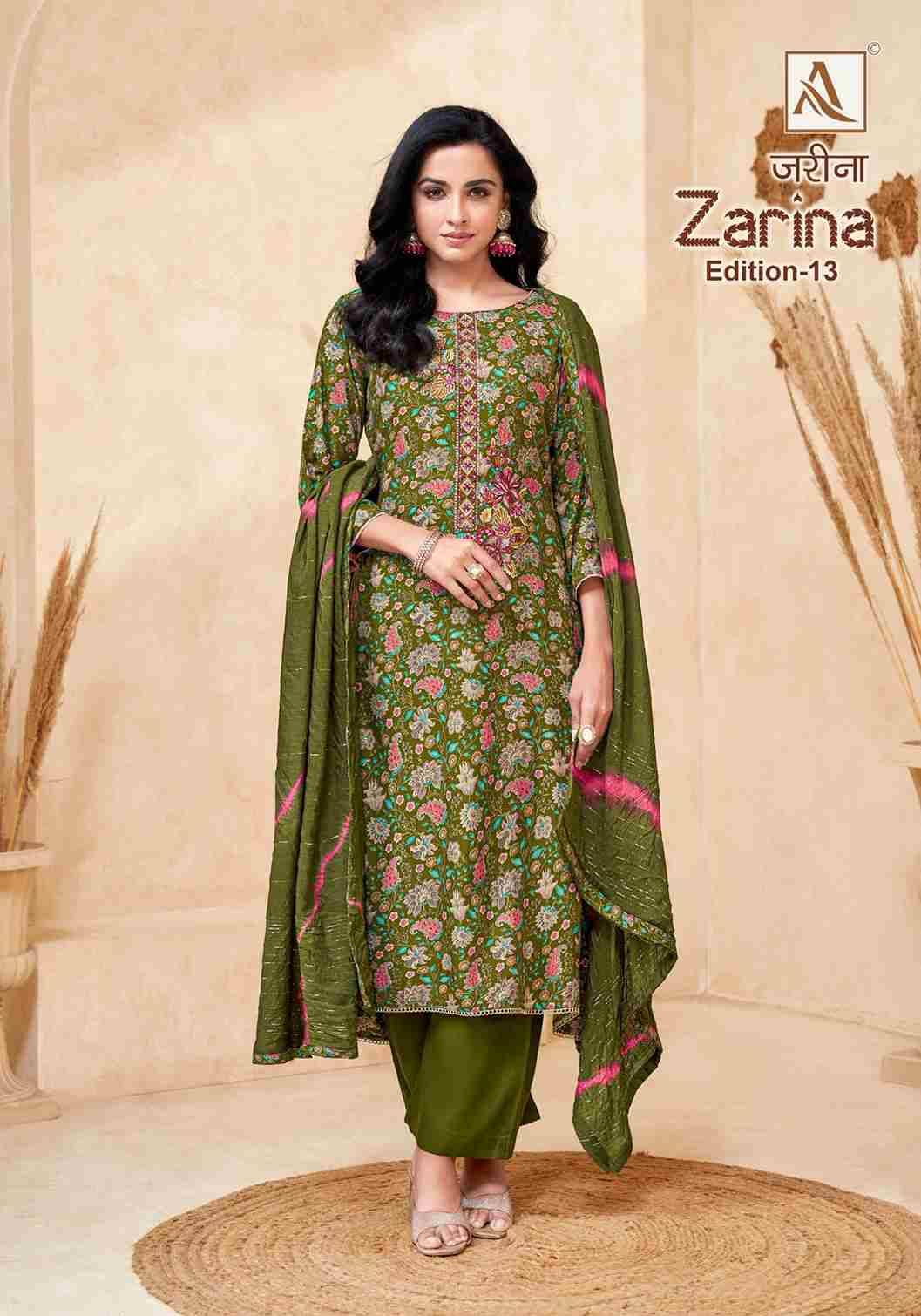 Zarina Vol-13 By Alok Suit 2082-903-01 To 2082-903-08 Series Beautiful Festive Suits Colorful Stylish Fancy Casual Wear & Ethnic Wear Pure Viscose Rayon Dresses At Wholesale Price