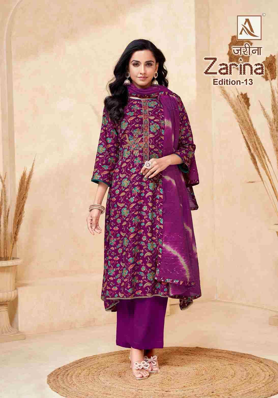 Zarina Vol-13 By Alok Suit 2082-903-01 To 2082-903-08 Series Beautiful Festive Suits Colorful Stylish Fancy Casual Wear & Ethnic Wear Pure Viscose Rayon Dresses At Wholesale Price