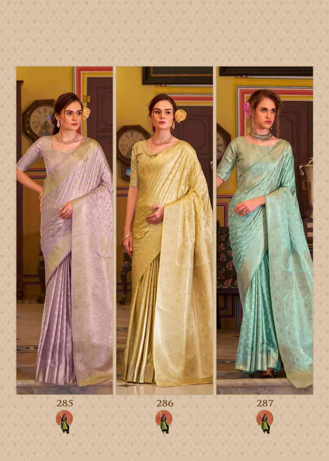 Shella Diamond By Rajpath 285 To 290 Series Indian Traditional Wear Collection Beautiful Stylish Fancy Colorful Party Wear & Occasional Wear Satin Banarasi Silk Sarees At Wholesale Price