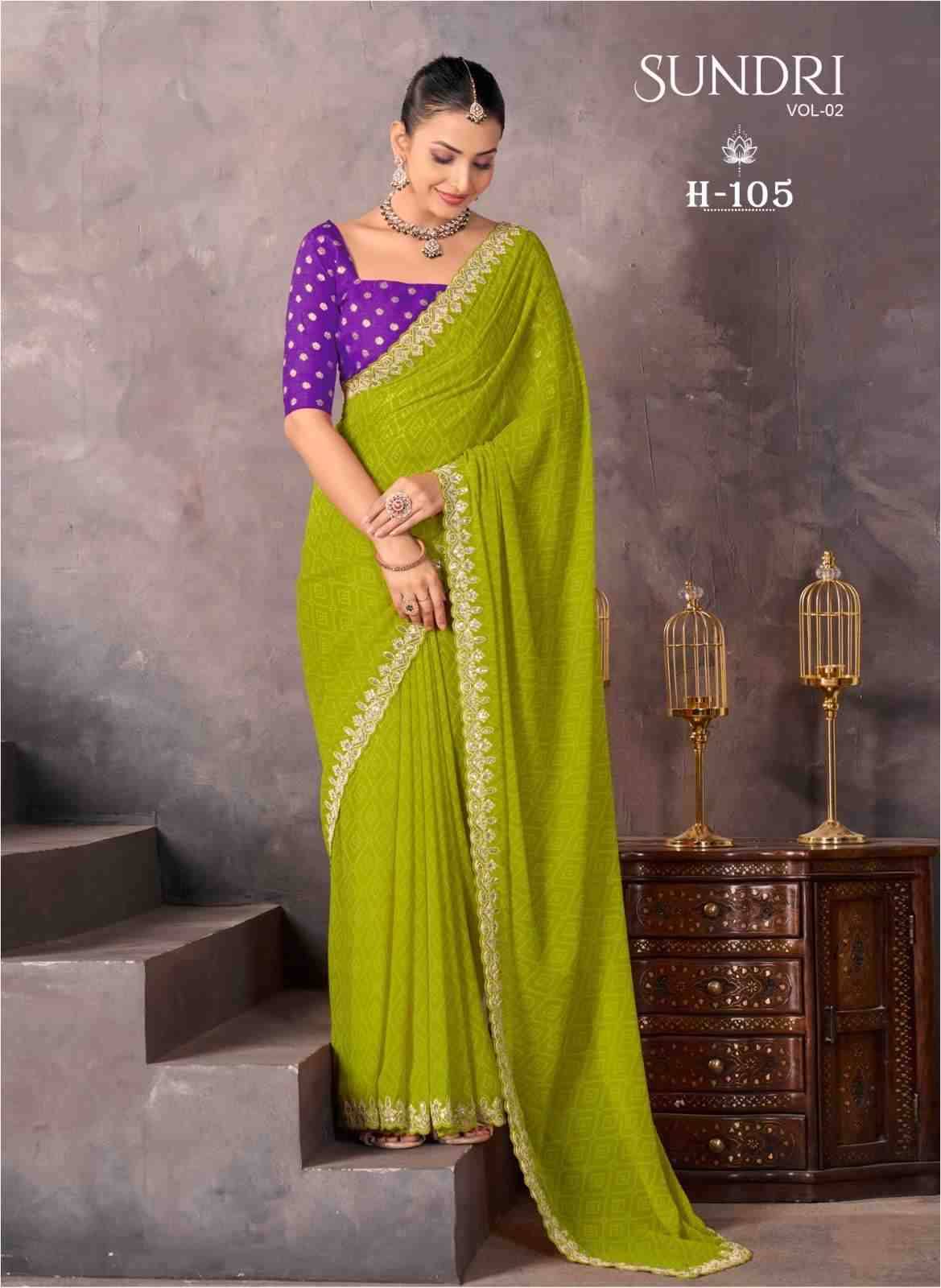 Sundri Vol-2 By Stavan 101 To 110 Series Indian Traditional Wear Collection Beautiful Stylish Fancy Colorful Party Wear & Occasional Wear Soft Georgette Sarees At Wholesale Price