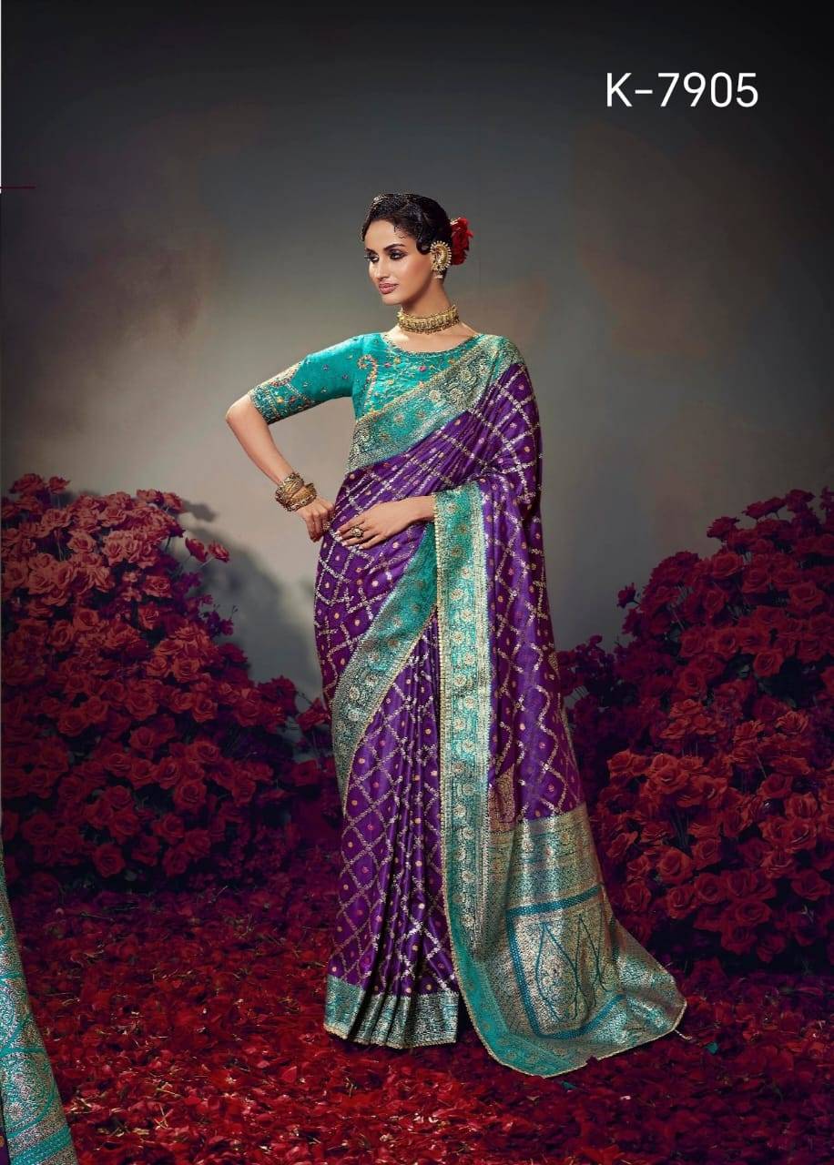 Keshva By Kira 7901 To 7910 Series Indian Traditional Wear Collection Beautiful Stylish Fancy Colorful Party Wear & Occasional Wear Pure Satin Sarees At Wholesale Price