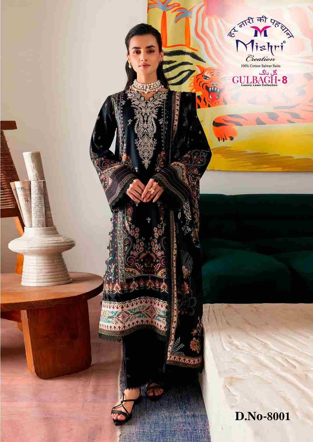 Gulbagh Vol-8 By Mishri 8001 To 8006 Series Beautiful Suits Stylish Colorful Fancy Casual Wear & Ethnic Wear Lawn Cotton Print Dresses At Wholesale Price