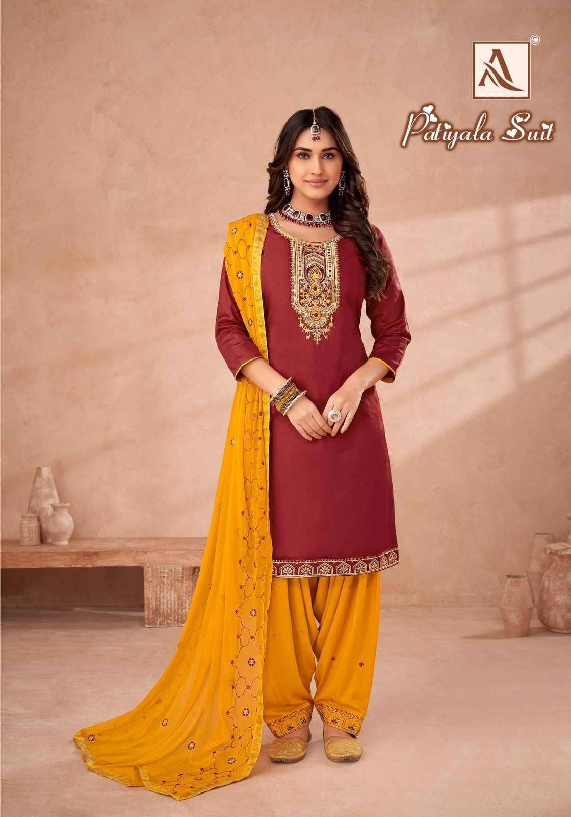Patiyala Suit By Alok Suit 1680-001 To 1680-006 Series Beautiful Festive Suits Stylish Fancy Colorful Casual Wear & Ethnic Wear Pure Jam Cotton Dresses At Wholesale Price