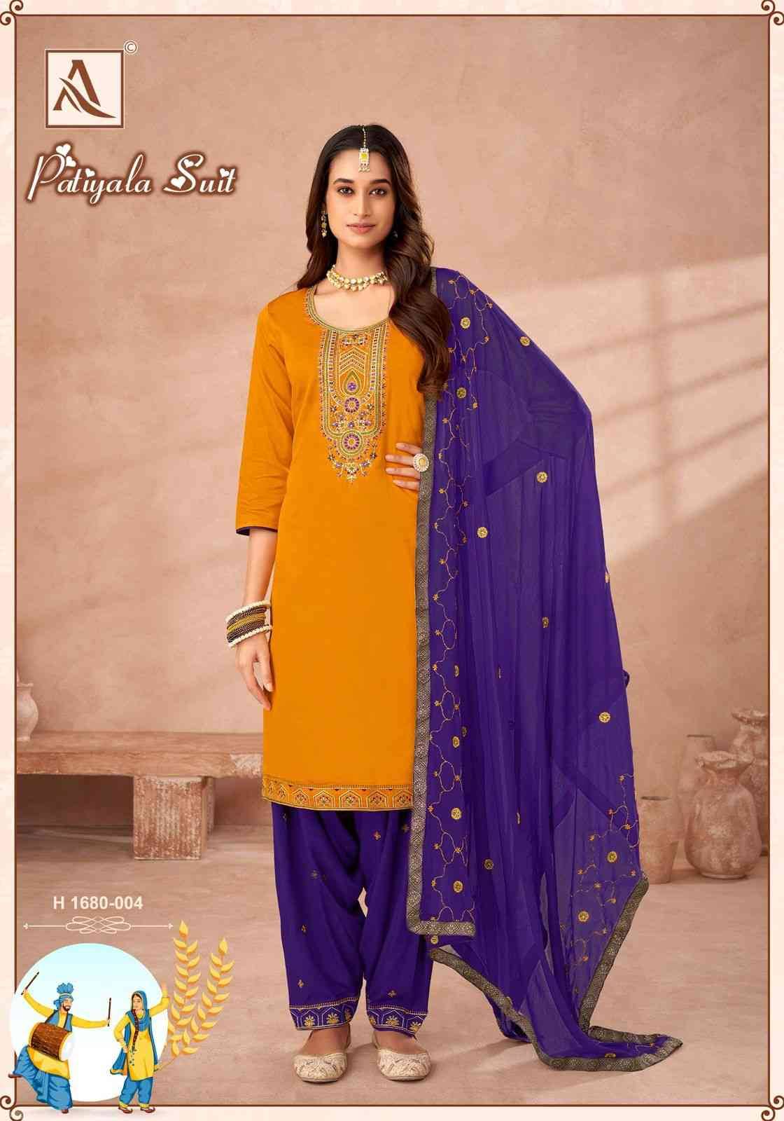 Patiyala Suit By Alok Suit 1680-001 To 1680-006 Series Beautiful Festive Suits Stylish Fancy Colorful Casual Wear & Ethnic Wear Pure Jam Cotton Dresses At Wholesale Price