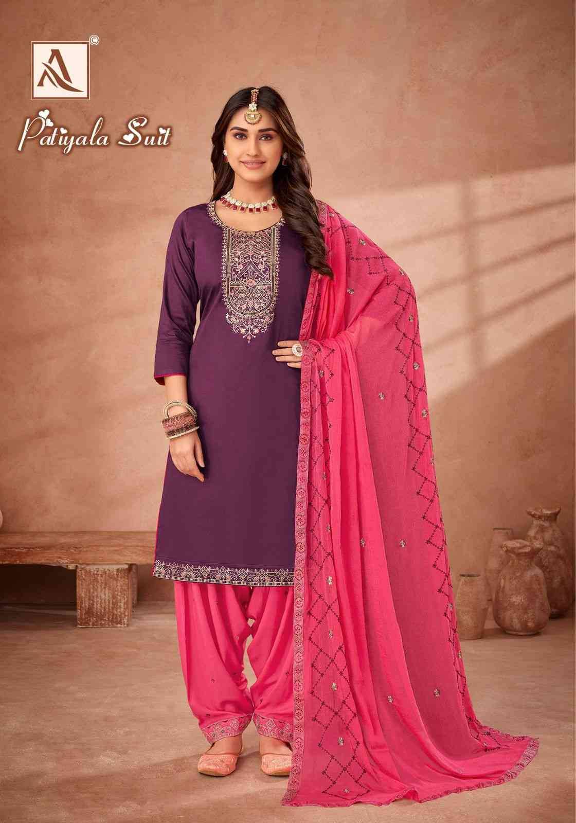 Patiyala Suit By Alok Suit 1680-001 To 1680-006 Series Beautiful Festive Suits Stylish Fancy Colorful Casual Wear & Ethnic Wear Pure Jam Cotton Dresses At Wholesale Price