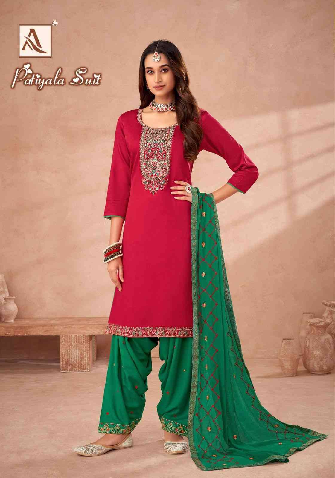 Patiyala Suit By Alok Suit 1680-001 To 1680-006 Series Beautiful Festive Suits Stylish Fancy Colorful Casual Wear & Ethnic Wear Pure Jam Cotton Dresses At Wholesale Price