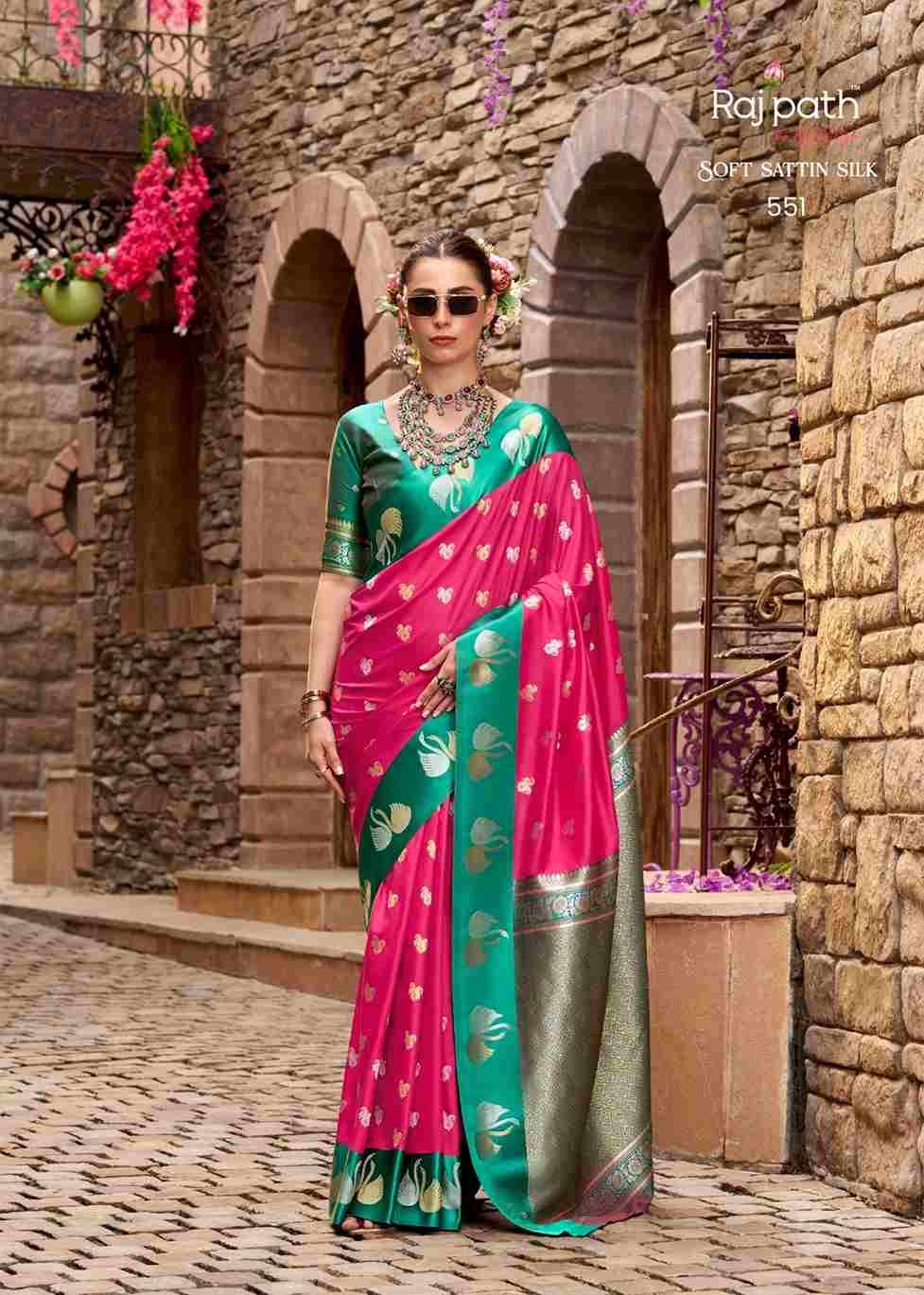 Sindhu Ghat By Rajpath 546 To 553 Series Indian Traditional Wear Collection Beautiful Stylish Fancy Colorful Party Wear & Occasional Wear Soft Satin Silk Sarees At Wholesale Price