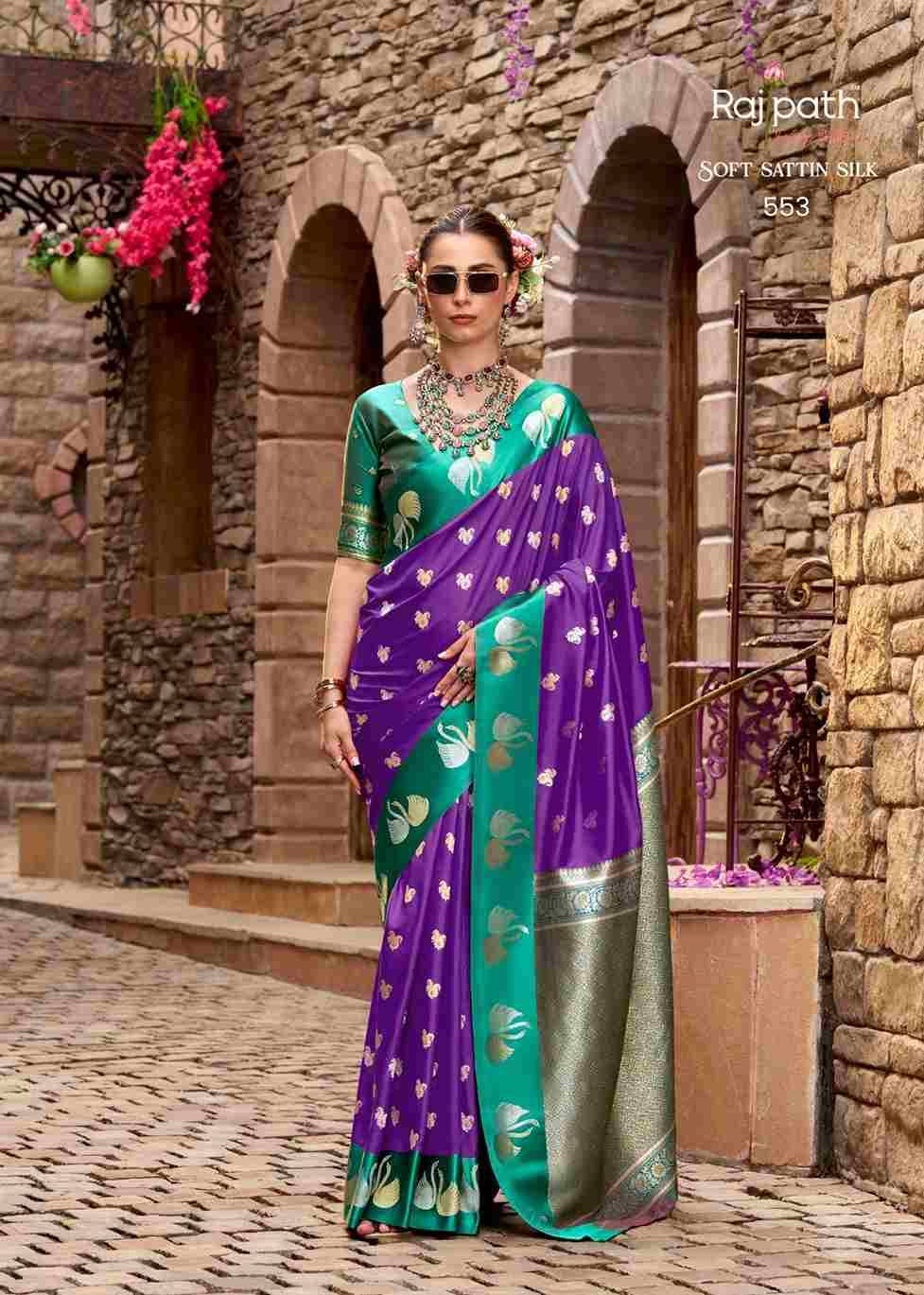 Sindhu Ghat By Rajpath 546 To 553 Series Indian Traditional Wear Collection Beautiful Stylish Fancy Colorful Party Wear & Occasional Wear Soft Satin Silk Sarees At Wholesale Price