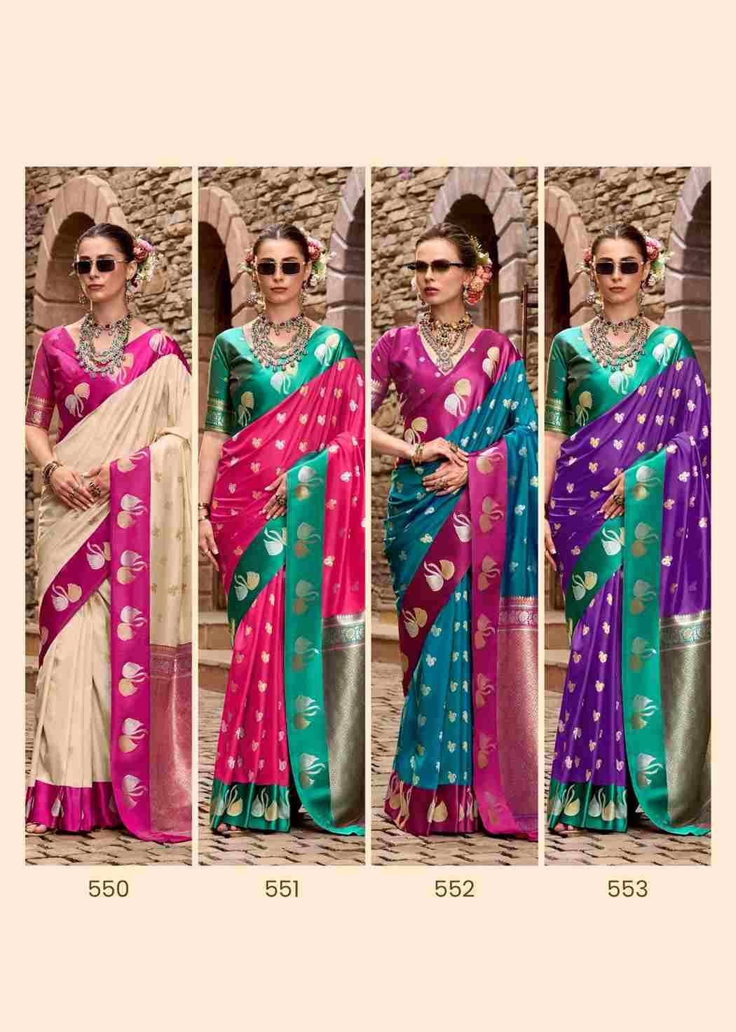 Sindhu Ghat By Rajpath 546 To 553 Series Indian Traditional Wear Collection Beautiful Stylish Fancy Colorful Party Wear & Occasional Wear Soft Satin Silk Sarees At Wholesale Price