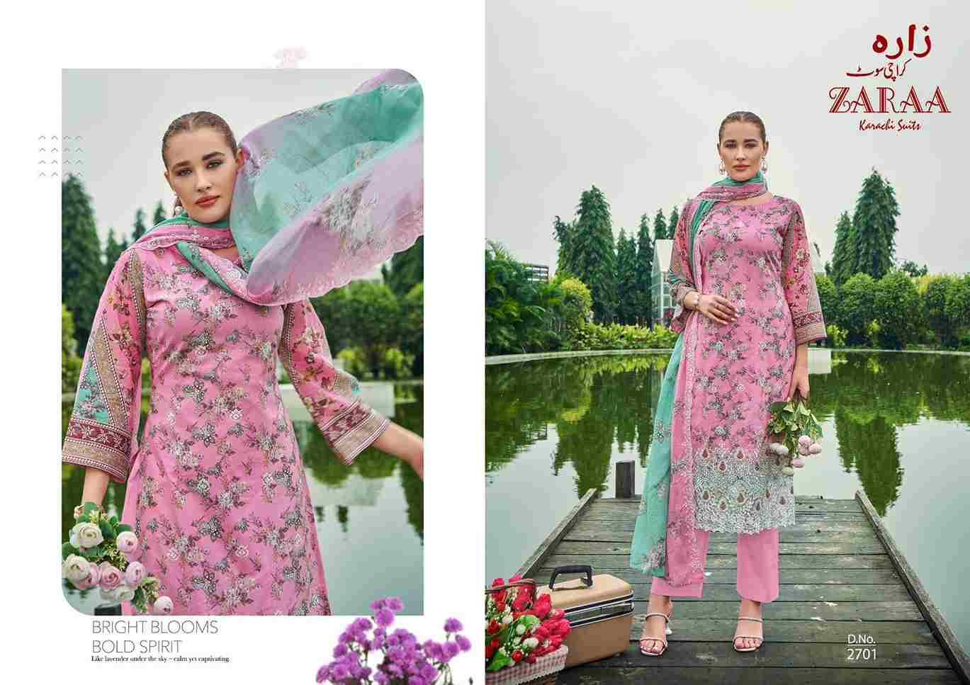 Firdous Vol-27 By Zaraa 2701 To 2708 Series Beautiful Stylish Festive Suits Fancy Colorful Casual Wear & Ethnic Wear & Ready To Wear Pure Cambric Dresses At Wholesale Price