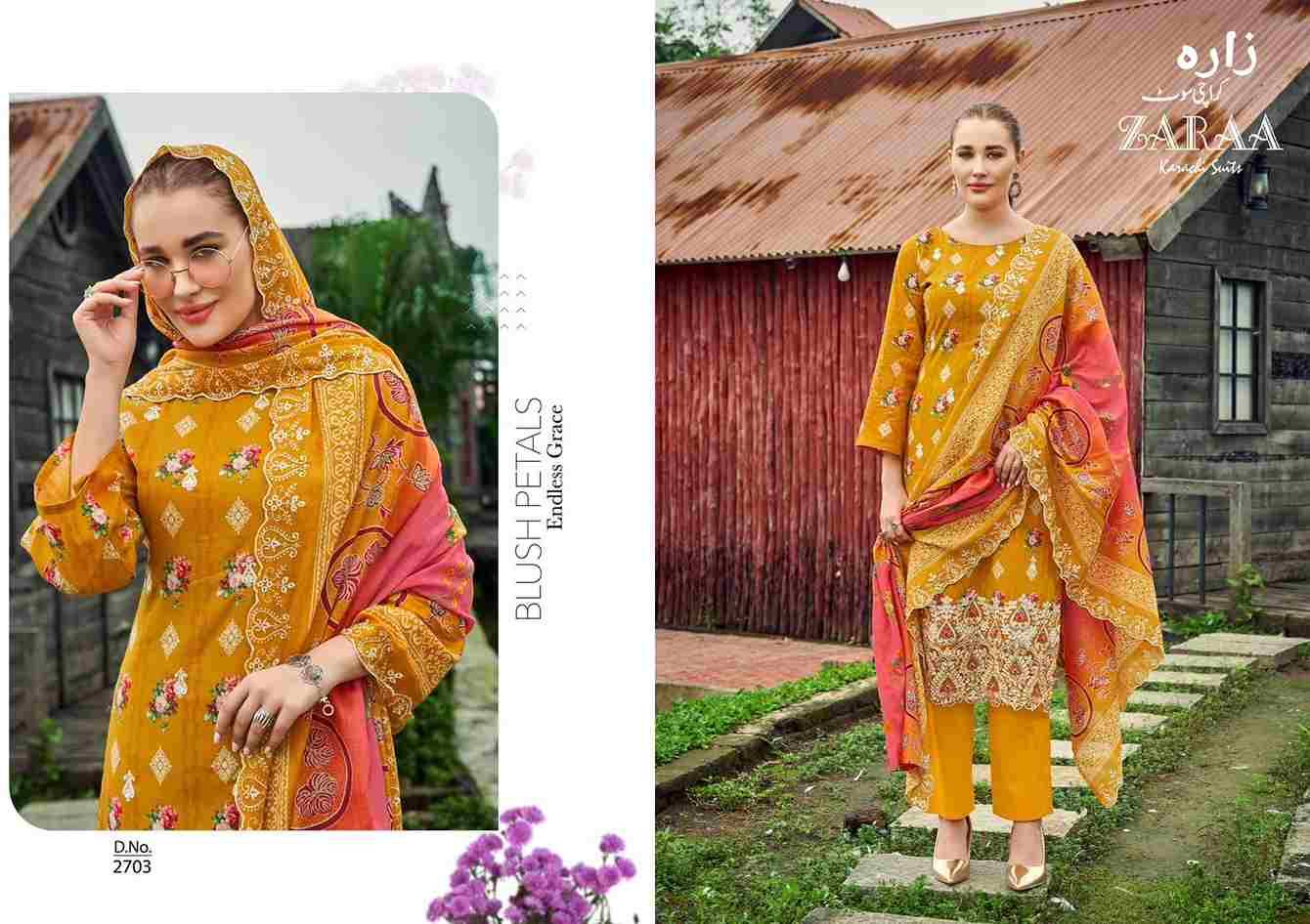 Firdous Vol-27 By Zaraa 2701 To 2708 Series Beautiful Stylish Festive Suits Fancy Colorful Casual Wear & Ethnic Wear & Ready To Wear Pure Cambric Dresses At Wholesale Price