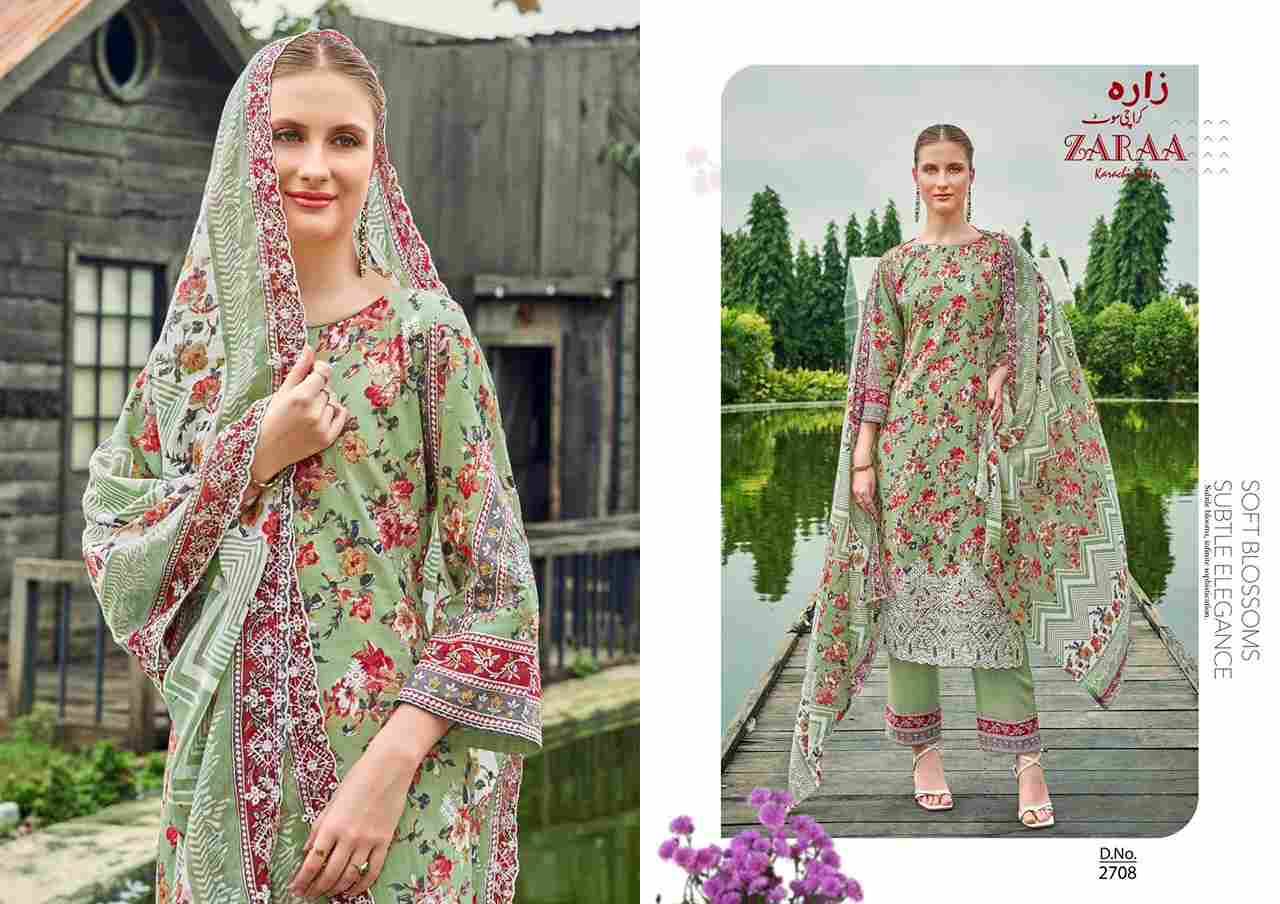 Firdous Vol-27 By Zaraa 2701 To 2708 Series Beautiful Stylish Festive Suits Fancy Colorful Casual Wear & Ethnic Wear & Ready To Wear Pure Cambric Dresses At Wholesale Price