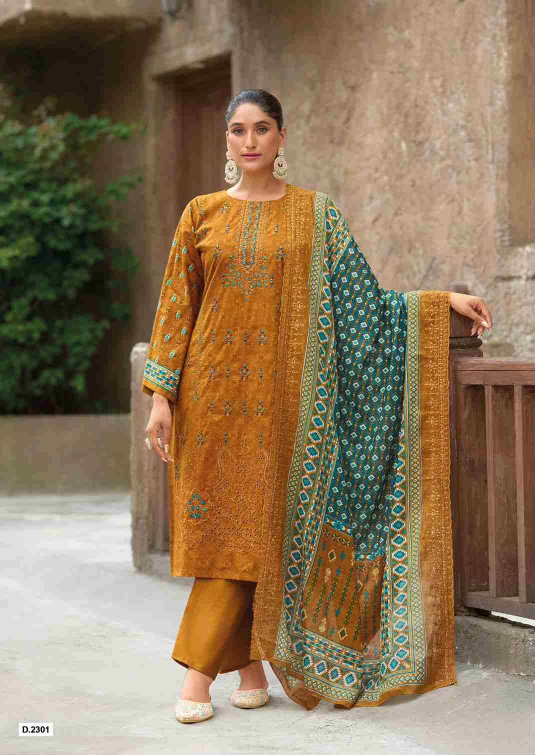Bin Saeed Lawn Collection Vol-23 By Shree Fabs 2301 To 2306 Series Beautiful Pakistani Suits Colorful Stylish Fancy Casual Wear & Ethnic Wear Pure Lawn Cotton With Embroidered Dresses At Wholesale Price