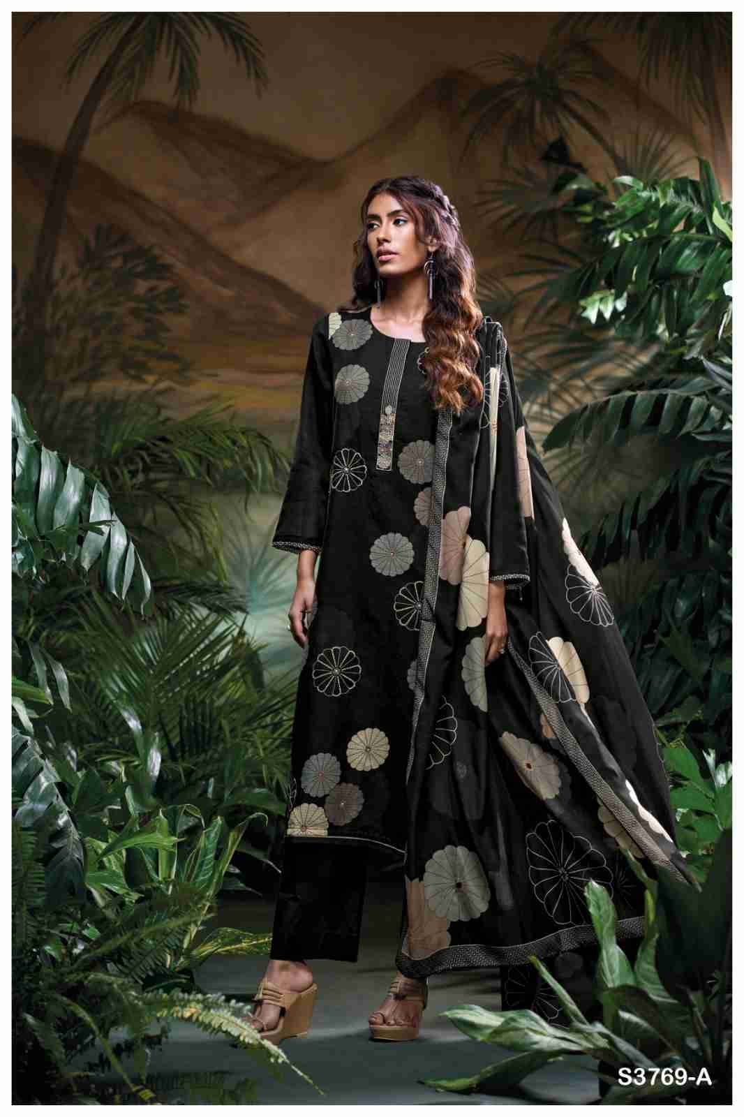Rosanny-3769 By Ganga Fashion 3769-A To 3769-D Series Beautiful Festive Suits Colorful Stylish Fancy Casual Wear & Ethnic Wear Pure Pashmina Dresses At Wholesale Price