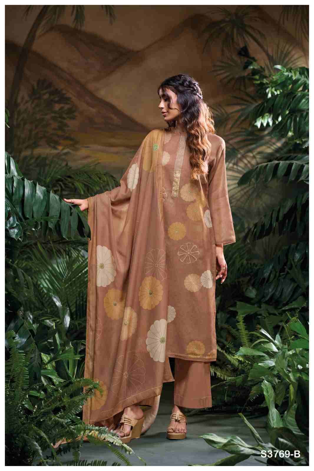 Rosanny-3769 By Ganga Fashion 3769-A To 3769-D Series Beautiful Festive Suits Colorful Stylish Fancy Casual Wear & Ethnic Wear Pure Pashmina Dresses At Wholesale Price