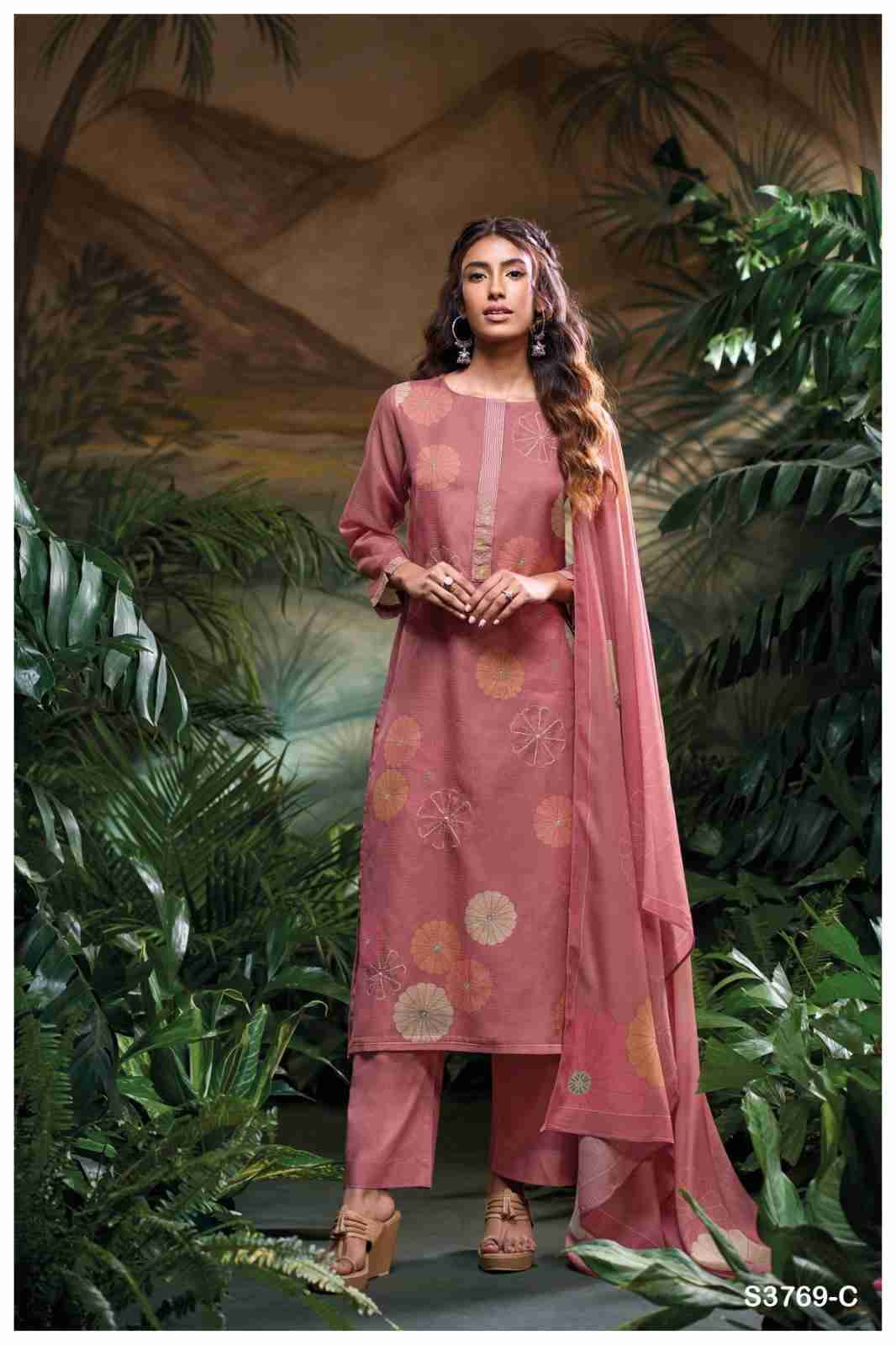 Rosanny-3769 By Ganga Fashion 3769-A To 3769-D Series Beautiful Festive Suits Colorful Stylish Fancy Casual Wear & Ethnic Wear Pure Pashmina Dresses At Wholesale Price