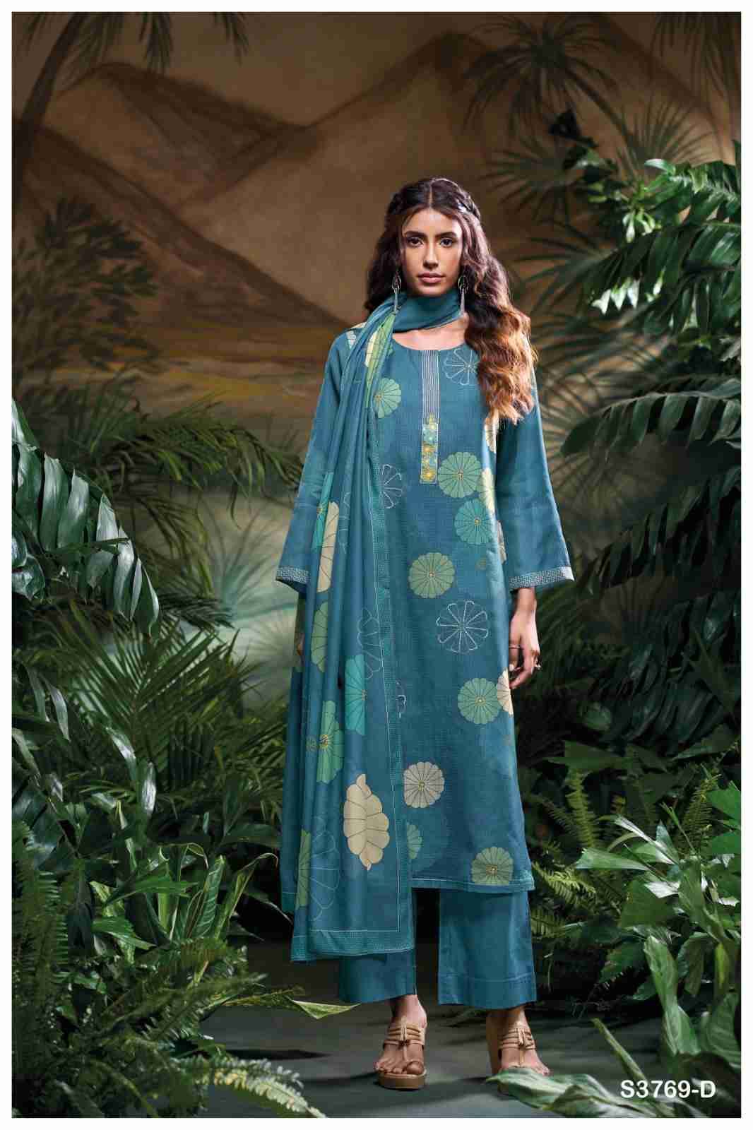Rosanny-3769 By Ganga Fashion 3769-A To 3769-D Series Beautiful Festive Suits Colorful Stylish Fancy Casual Wear & Ethnic Wear Pure Pashmina Dresses At Wholesale Price