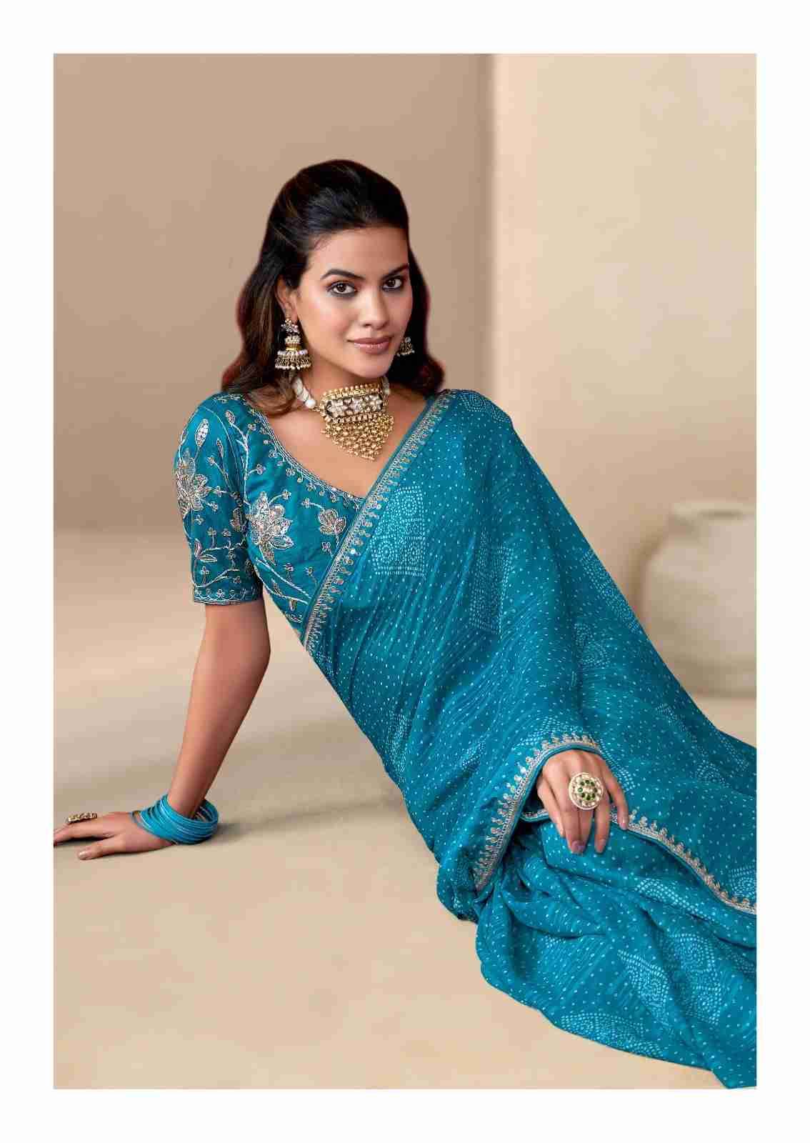Baandhniya Vol-2 By Stavan 1001 To 1010 Series Indian Traditional Wear Collection Beautiful Stylish Fancy Colorful Party Wear & Occasional Wear Georgette Sarees At Wholesale Price