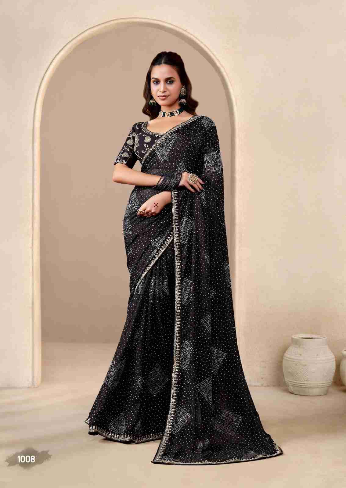 Baandhniya Vol-2 By Stavan 1001 To 1010 Series Indian Traditional Wear Collection Beautiful Stylish Fancy Colorful Party Wear & Occasional Wear Georgette Sarees At Wholesale Price
