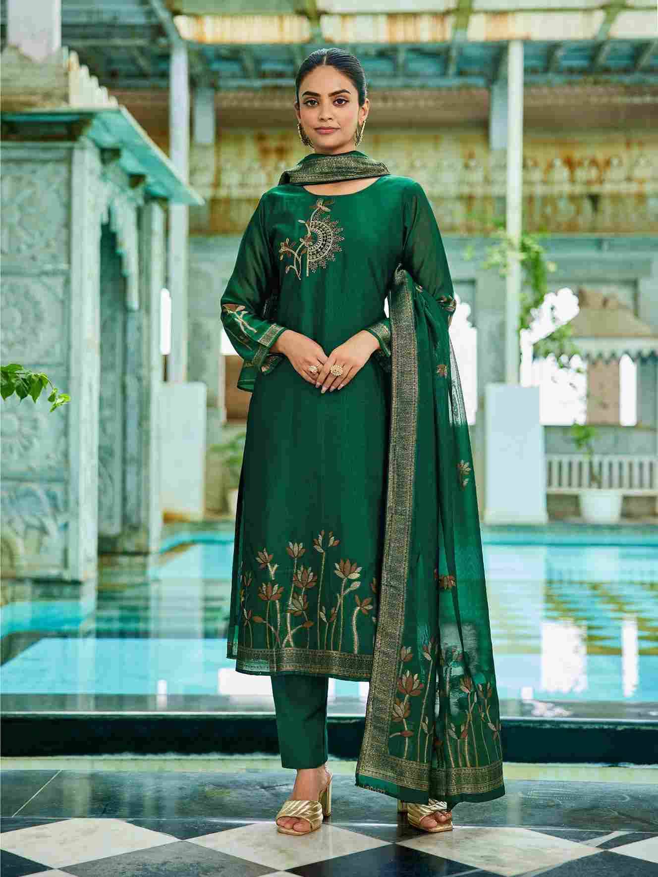 Aurelia By Ibiza 16050 To 16053 Series Beautiful Festive Suits Colorful Stylish Fancy Casual Wear & Ethnic Wear Pure Bangalori Silk Jacquard Dresses At Wholesale Price