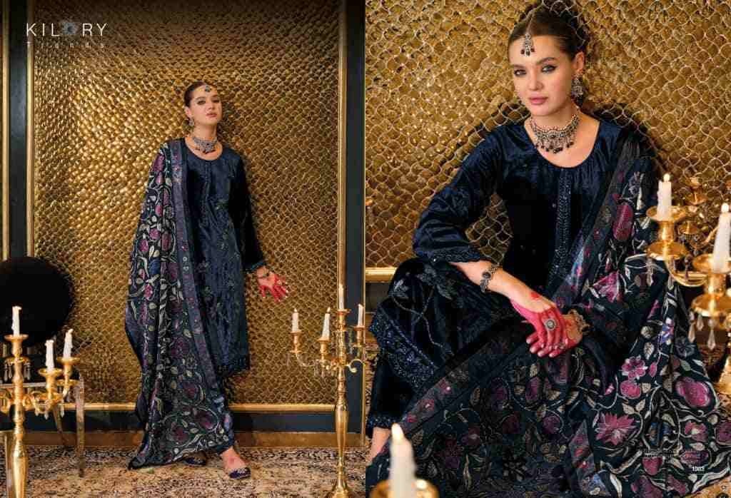 Nazm By Kilory 1001 To 1004 Series Beautiful Festive Suits Colorful Stylish Fancy Casual Wear & Ethnic Wear Pure Velvet Dresses At Wholesale Price