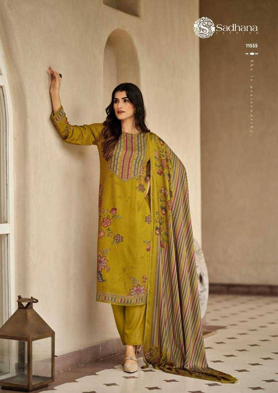 Elisha By Sadhana Fashion 11554 To 11559 Series Designer Festive Suits Beautiful Fancy Stylish Colorful Party Wear & Occasional Wear Pure Viscose Pashmina Print Dresses At Wholesale Price