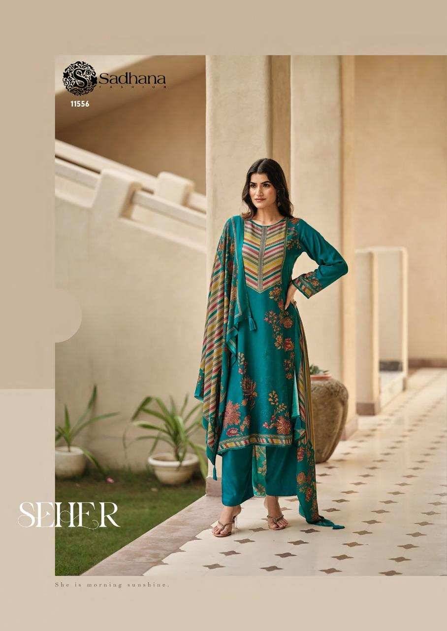 Elisha By Sadhana Fashion 11554 To 11559 Series Designer Festive Suits Beautiful Fancy Stylish Colorful Party Wear & Occasional Wear Pure Viscose Pashmina Print Dresses At Wholesale Price