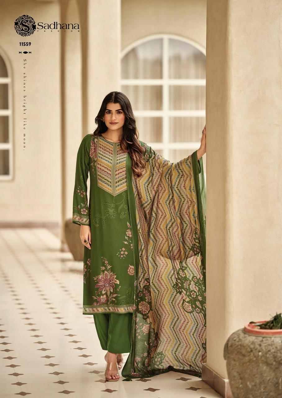 Elisha By Sadhana Fashion 11554 To 11559 Series Designer Festive Suits Beautiful Fancy Stylish Colorful Party Wear & Occasional Wear Pure Viscose Pashmina Print Dresses At Wholesale Price