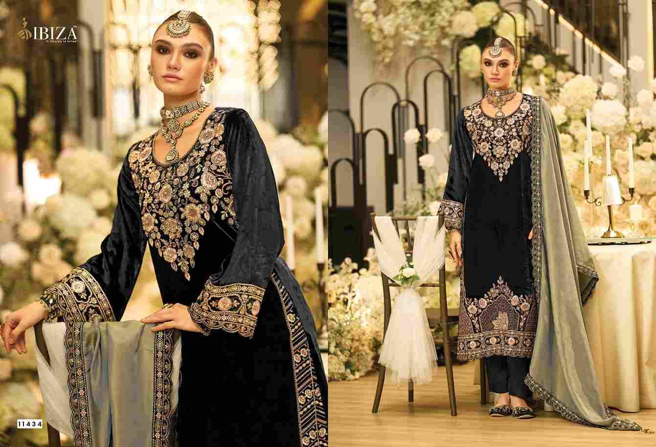 Aylin By Ibiza 11431 To 11434 Series Beautiful Festive Suits Colorful Stylish Fancy Casual Wear & Ethnic Wear Pure Viscose Velvet Dresses At Wholesale Price