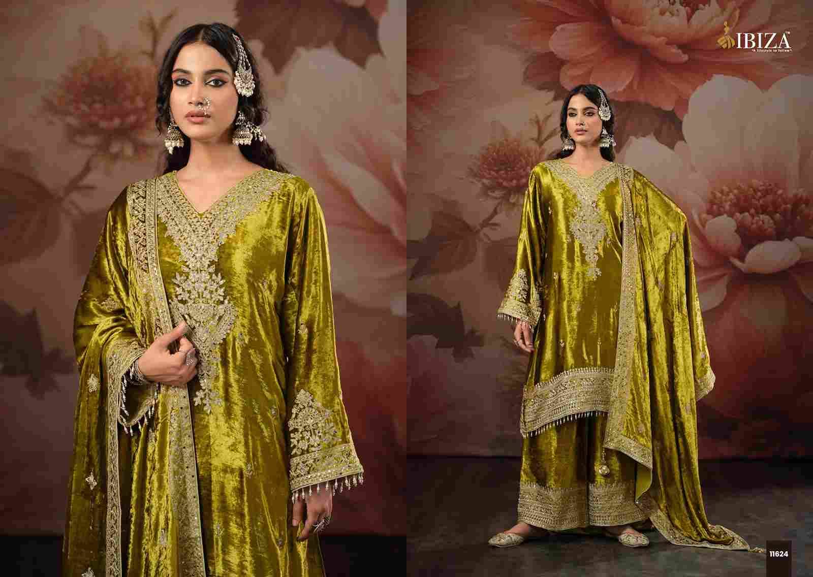 Reza By Ibiza 11621 To 11624 Series Beautiful Festive Suits Colorful Stylish Fancy Casual Wear & Ethnic Wear Pure Viscose Velvet Dresses At Wholesale Price