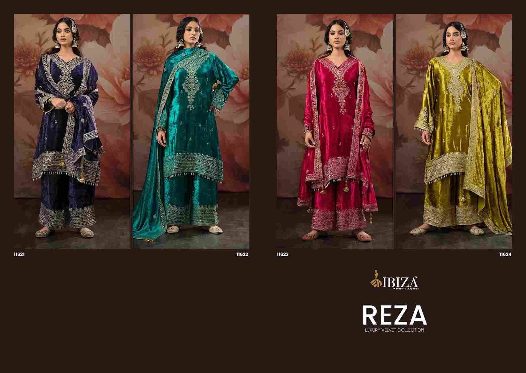 Reza By Ibiza 11621 To 11624 Series Beautiful Festive Suits Colorful Stylish Fancy Casual Wear & Ethnic Wear Pure Viscose Velvet Dresses At Wholesale Price