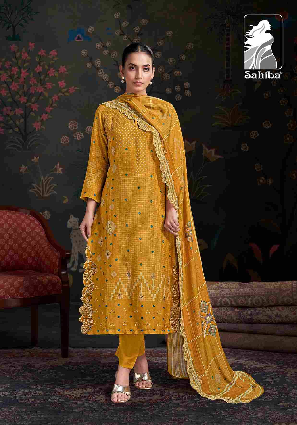 Raahil By Sahiba Fabrics Beautiful Festive Suits Colorful Stylish Fancy Casual Wear & Ethnic Wear Simmer Silk Print Dresses At Wholesale Price