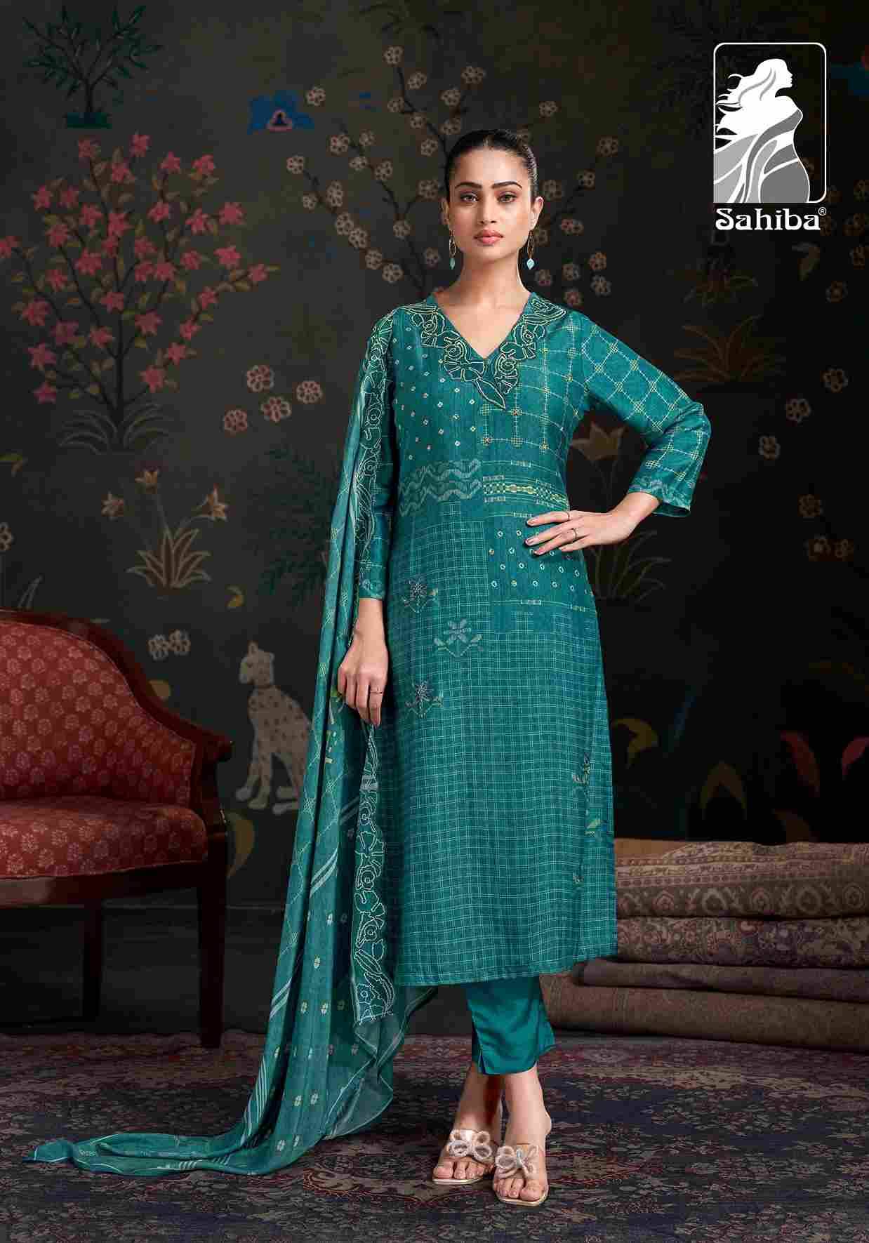 Raahil By Sahiba Fabrics Beautiful Festive Suits Colorful Stylish Fancy Casual Wear & Ethnic Wear Simmer Silk Print Dresses At Wholesale Price