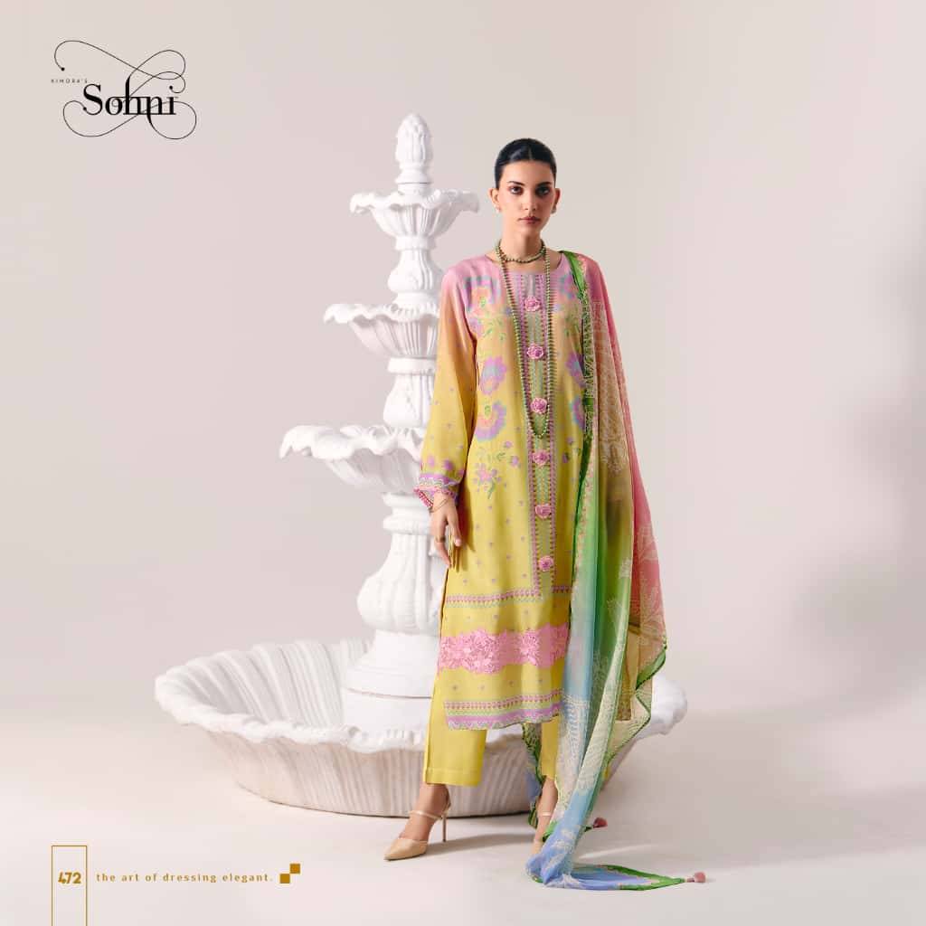 Vibe By Sohni 471 To 474 Series Beautiful Suits Colorful Stylish Fancy Casual Wear & Ethnic Wear Pure Muslin Dresses At Wholesale Price