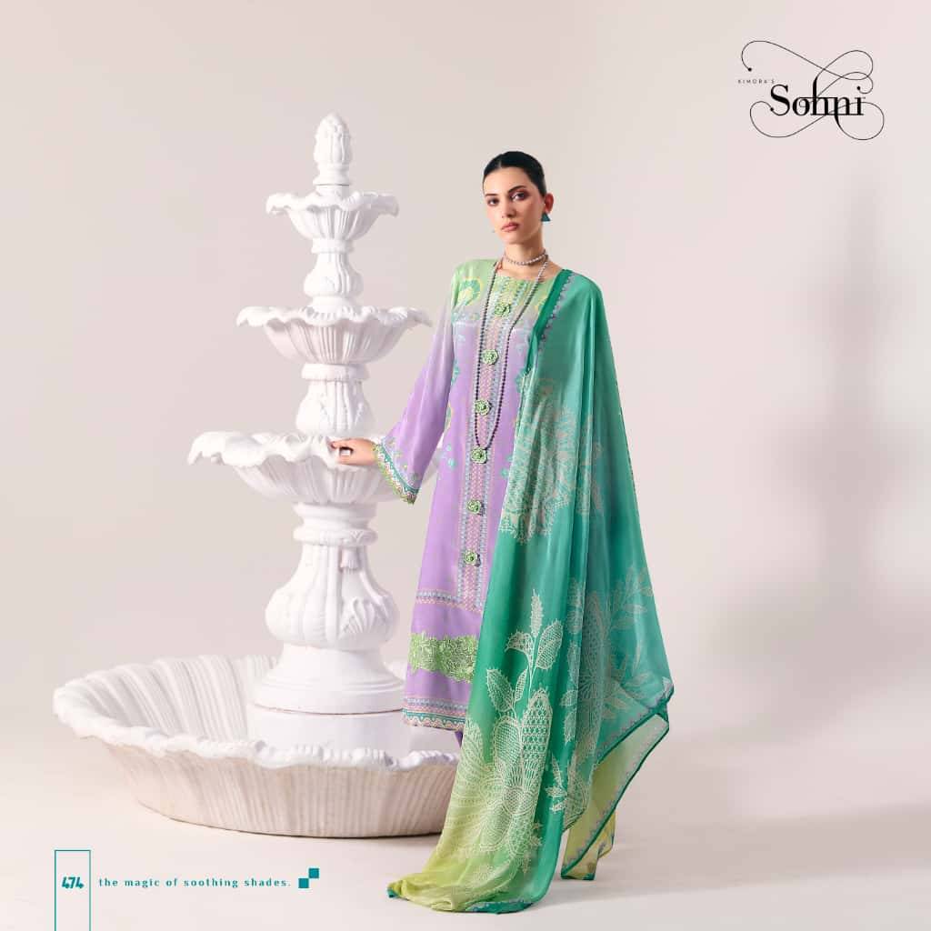 Vibe By Sohni 471 To 474 Series Beautiful Suits Colorful Stylish Fancy Casual Wear & Ethnic Wear Pure Muslin Dresses At Wholesale Price