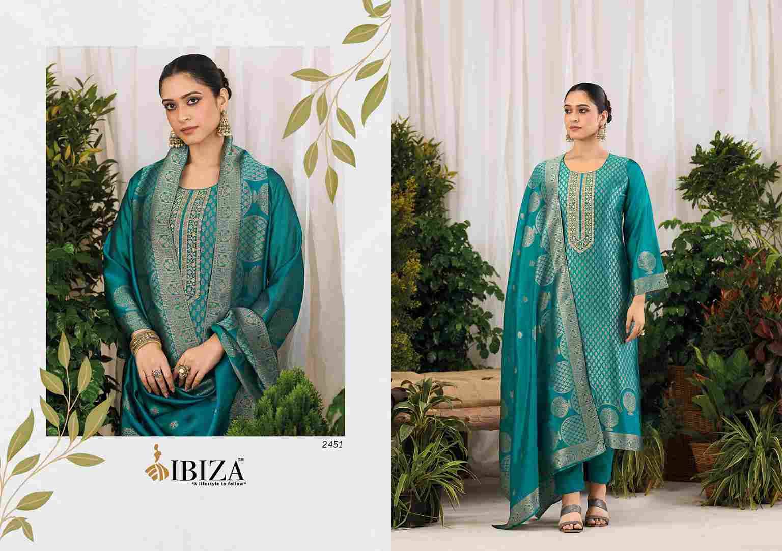 Sakhi Vol-15 By Ibiza 2451 To 2454 Series Designer Festive Suits Beautiful Fancy Stylish Colorful Party Wear & Occasional Wear Pure Silk Jacquard Dresses At Wholesale Price