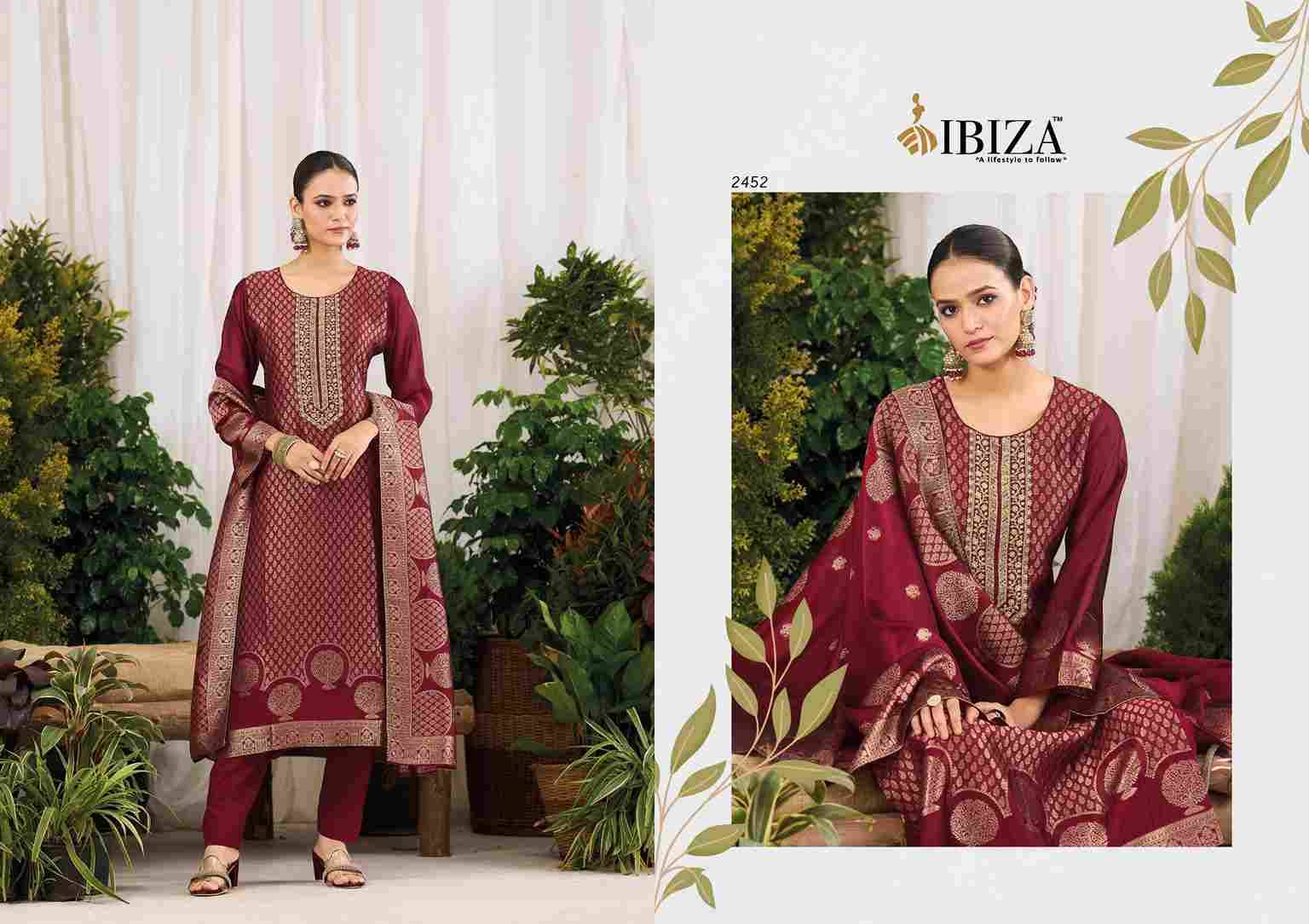 Sakhi Vol-15 By Ibiza 2451 To 2454 Series Designer Festive Suits Beautiful Fancy Stylish Colorful Party Wear & Occasional Wear Pure Silk Jacquard Dresses At Wholesale Price