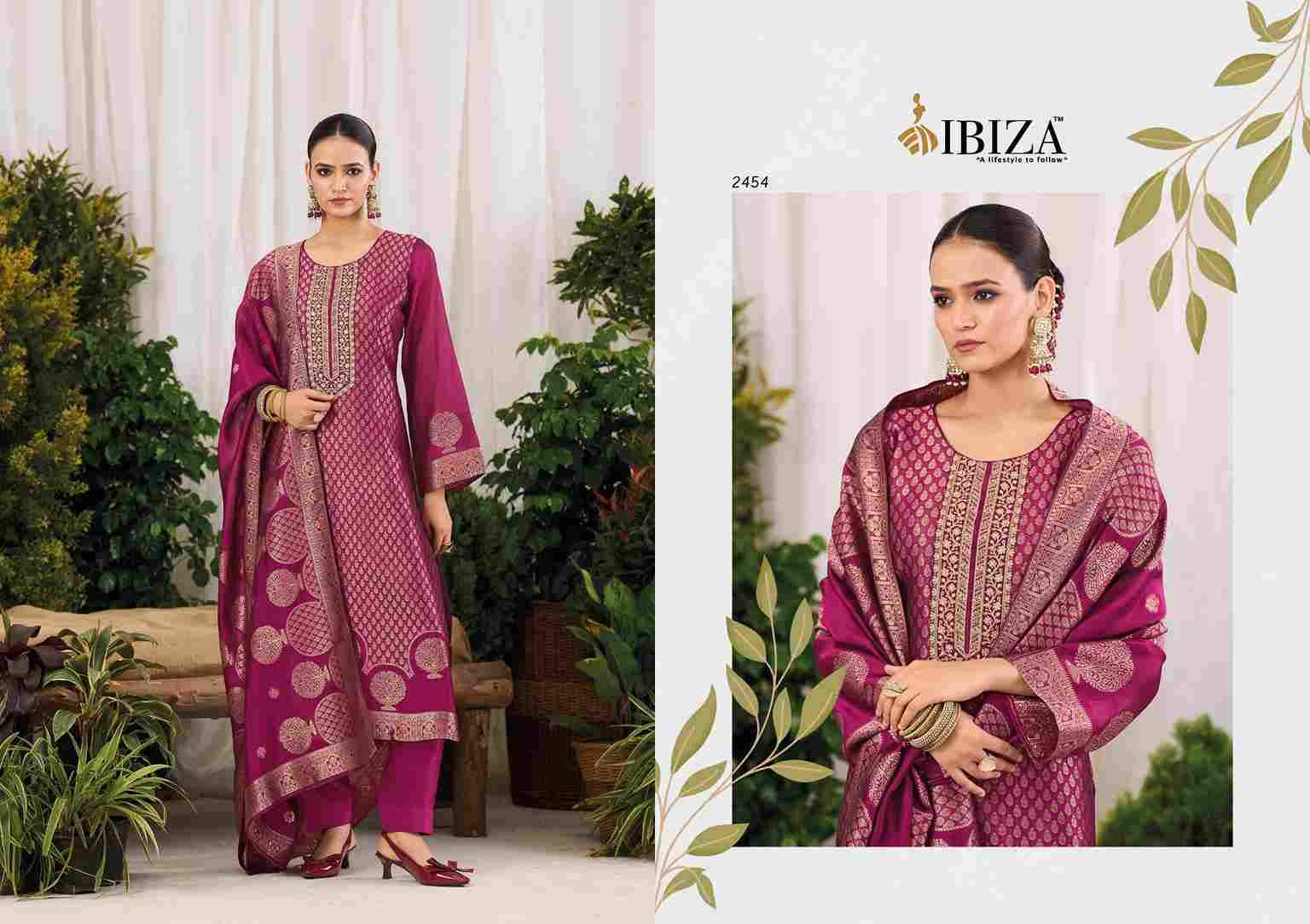 Sakhi Vol-15 By Ibiza 2451 To 2454 Series Designer Festive Suits Beautiful Fancy Stylish Colorful Party Wear & Occasional Wear Pure Silk Jacquard Dresses At Wholesale Price