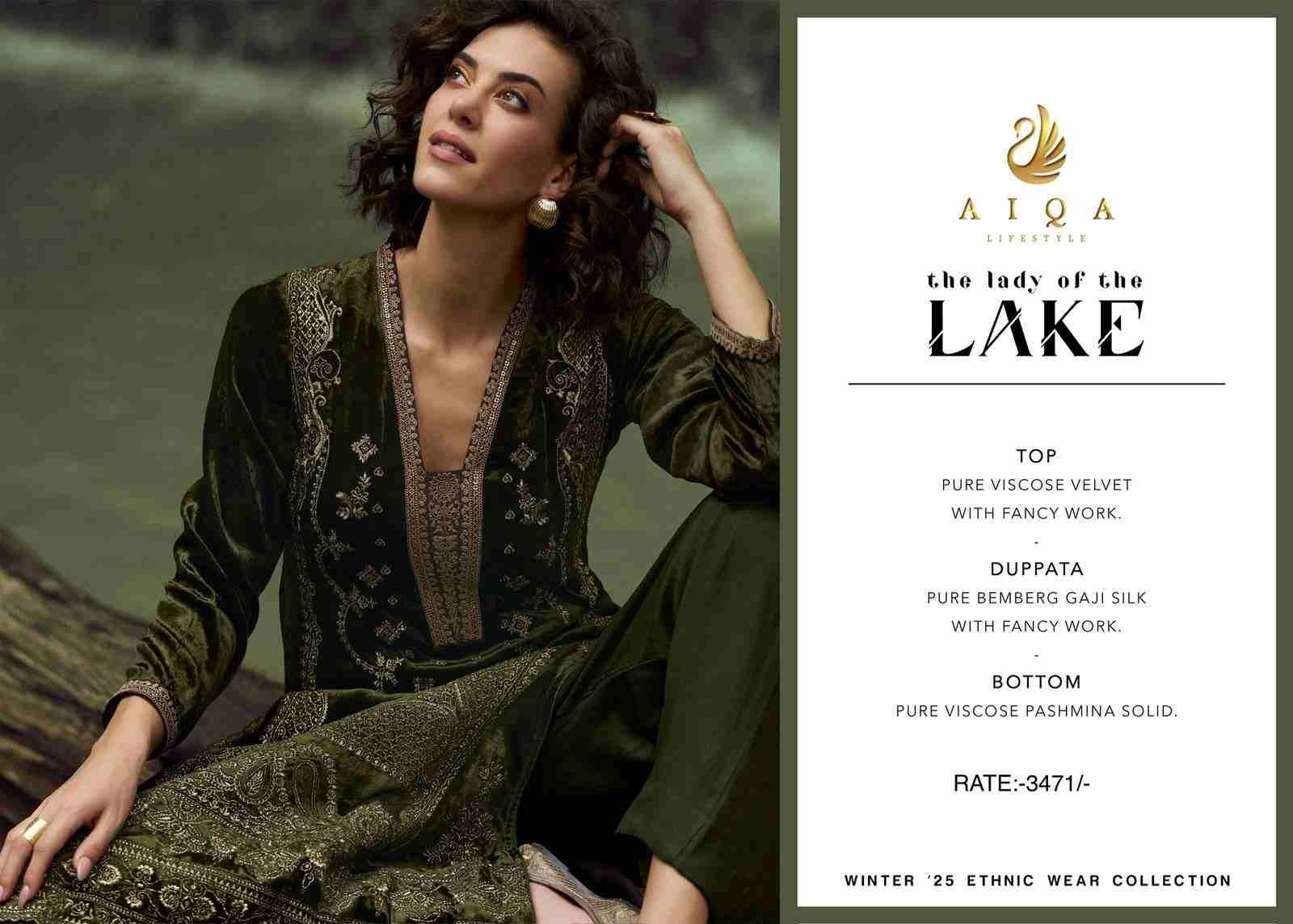Lake By Aiqa 1801 To 1806 Series Beautiful Festive Suits Colorful Stylish Fancy Casual Wear & Ethnic Wear Pure Viscose Velvet Dresses At Wholesale Price