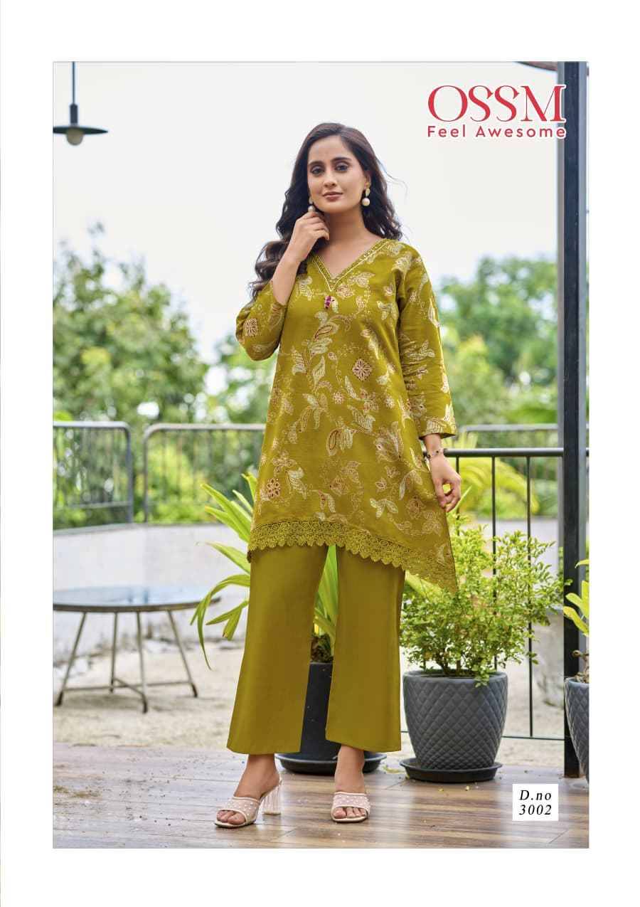 Lifestyle Vol-3 By Ossm 3001 To 3006 Series Designer Stylish Fancy Colorful Beautiful Party Wear & Ethnic Wear Collection Vetican Silk Co-Ord At Wholesale Price