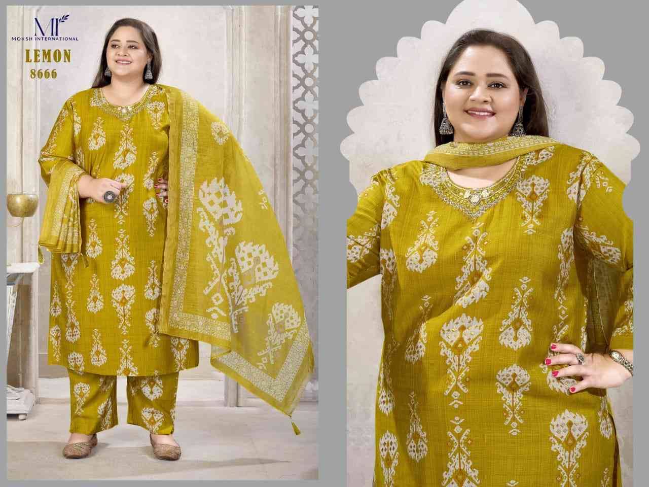 Plus Size Glory Vol-1 By Moksh International 8665 To 8667 Series Beautiful Stylish Festive Suits Fancy Colorful Casual Wear & Ethnic Wear & Ready To Wear Viscose Print Dresses At Wholesale Price