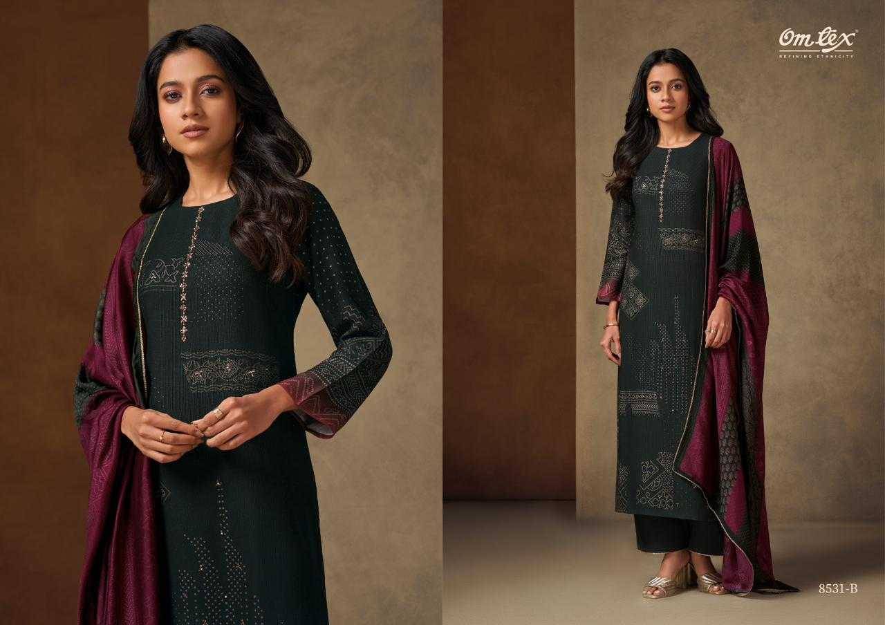 Ushma By Om Tex 8531-A To 8531-D Series Beautiful Festive Suits Colorful Stylish Fancy Casual Wear & Ethnic Wear Pure Pashmina Dresses At Wholesale Price