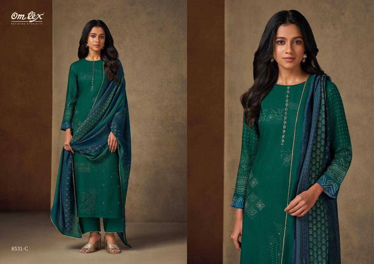Ushma By Om Tex 8531-A To 8531-D Series Beautiful Festive Suits Colorful Stylish Fancy Casual Wear & Ethnic Wear Pure Pashmina Dresses At Wholesale Price