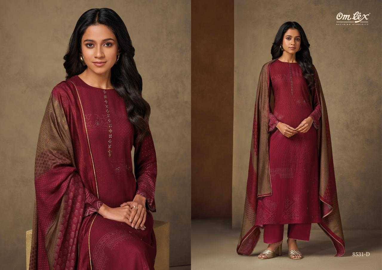 Ushma By Om Tex 8531-A To 8531-D Series Beautiful Festive Suits Colorful Stylish Fancy Casual Wear & Ethnic Wear Pure Pashmina Dresses At Wholesale Price