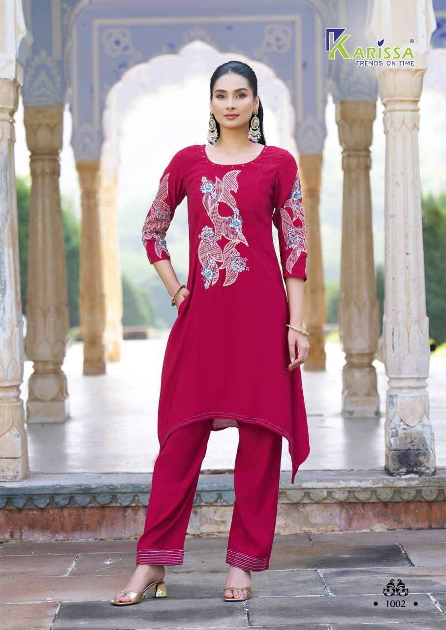 Lakshara By Karissa 1001 To 1004 Series Designer Stylish Fancy Colorful Beautiful Party Wear & Ethnic Wear Collection Soft Viscose Co-Ord At Wholesale Price