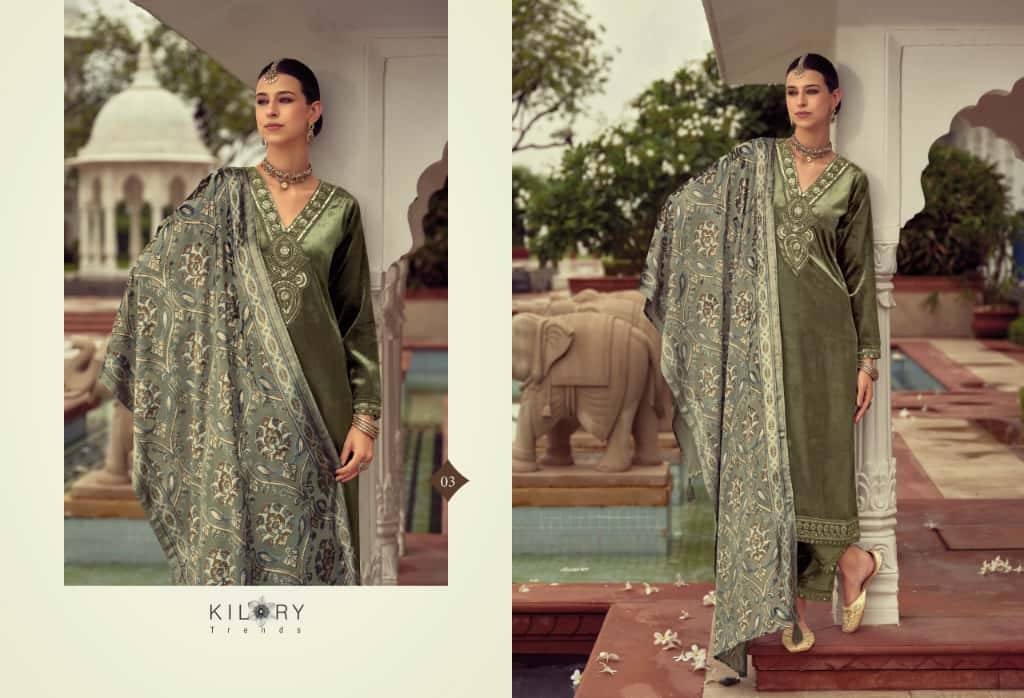 Gulab By Kilory 01 To 04 Series Beautiful Festive Suits Colorful Stylish Fancy Casual Wear & Ethnic Wear Pure Velvet Dresses At Wholesale Price